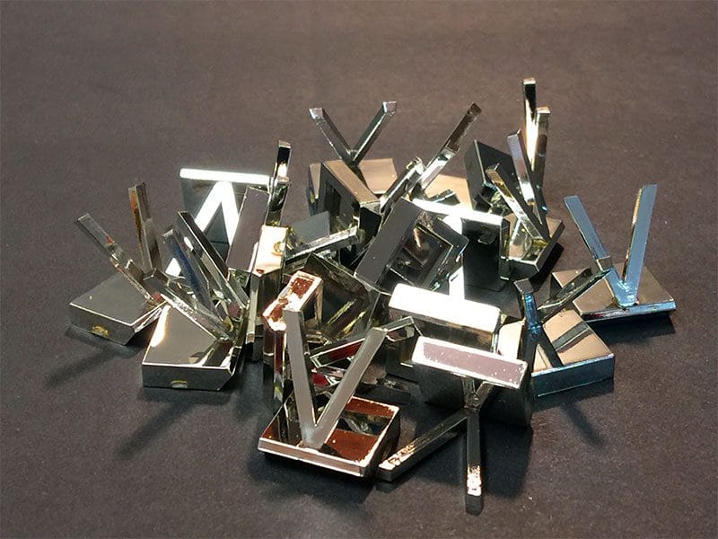 plastic pieces silver plated game pieces